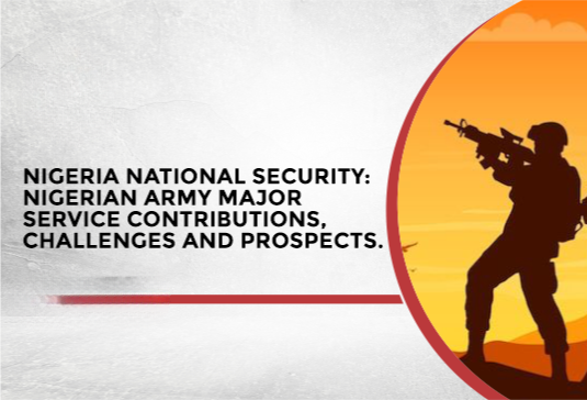 Nigeria National Security: Nigerian Army Major Service Contribution, Challenges And Prospect